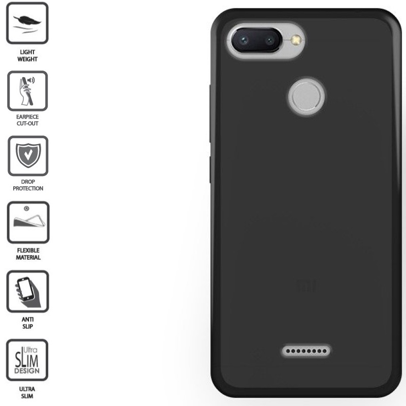 Silikoninis juodas 1mm. dėklas (REDMI 6) Silikoninis juodas 1mm. dėklas (REDMI 6)